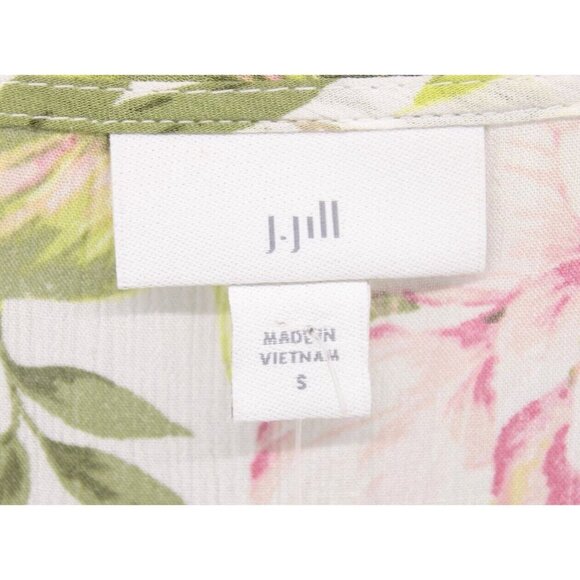 J. Jill Women's Long Sleeve Floral Ruffle Trimmed Button Front Blouse Sz S NWT - Picture 5 of 6